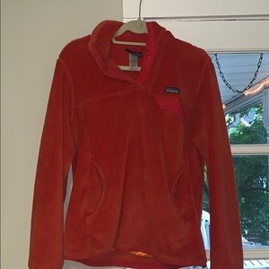 Gently worn burnt orange Patagonia quarter zip L